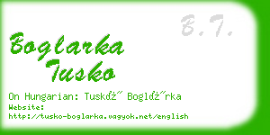 boglarka tusko business card